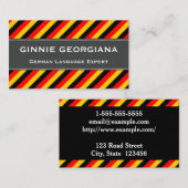 Duitse taalexpert visitekaartje (Voorkant / Achterkant)