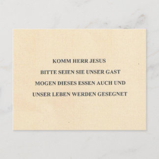 DUITSE TABLE PRAYER BRIEFKAART