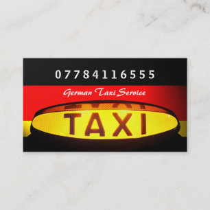 Duitse taxivlag visitekaartje