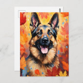 Duitse Thanksgiving herfst Shepherd Briefkaart (Voorkant / Achterkant)