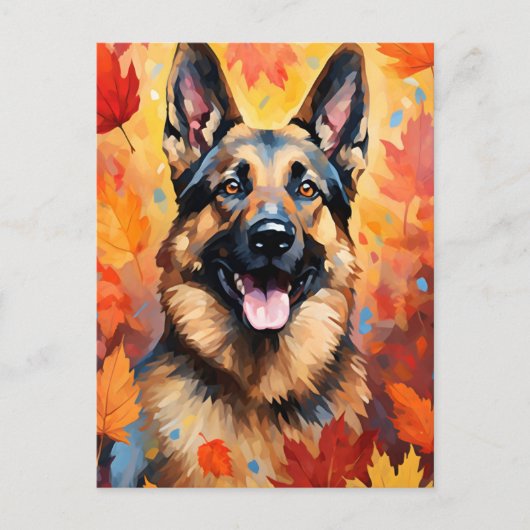 Duitse Thanksgiving herfst Shepherd Briefkaart (Voorkant)