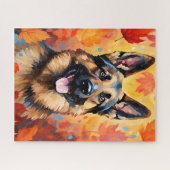 Duitse Thanksgiving herfst Shepherd Legpuzzel (Horizontaal)