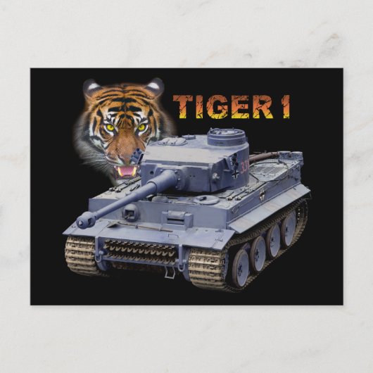 Duitse Tiger 1 Tank Briefkaart (Voorkant)