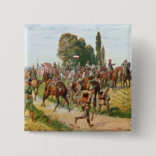 Duitse uniformen vierkante button 5,1 cm (Voorkant)