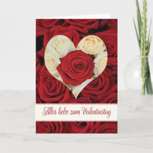 Duitse Valentijnsdag Rozen Feestdagen Kaart