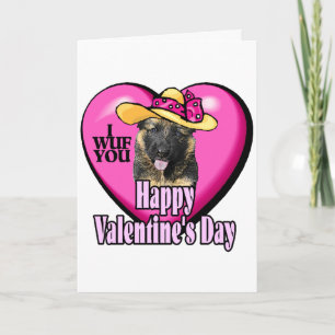 Duitse Valentijnsdag Shepherd Feestdagen Kaart