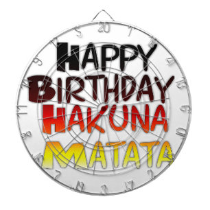 Duitse verjaardag Hakuna Matata Art Print Dartbord