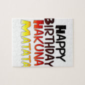 Duitse verjaardag Hakuna Matata Art Print Legpuzzel (Horizontaal)