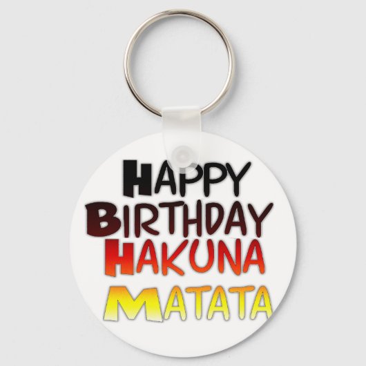 Duitse verjaardag Hakuna Matata Art Print Sleutelhanger (Voorkant)
