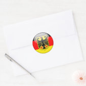 Duitse vlag 2.0 ronde sticker (Envelop)