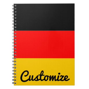 Duitse vlag Deutsche Flagge Custom Notitieboek