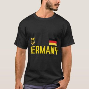 Duitse Vlag Deutschland Voetbal Fan Mannen Vrouwen T-shirt