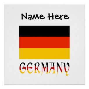 Duitse Vlag Duitsland Zwart Personalisatie Perfect Poster