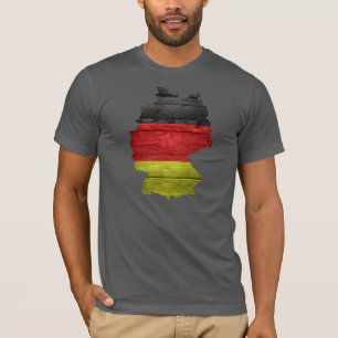 Duitse vlag en kaart t-shirt
