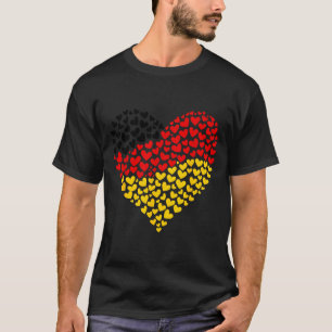 Duitse Vlag Hart Van Pion Voor Duitsland Vrouwen K T-shirt