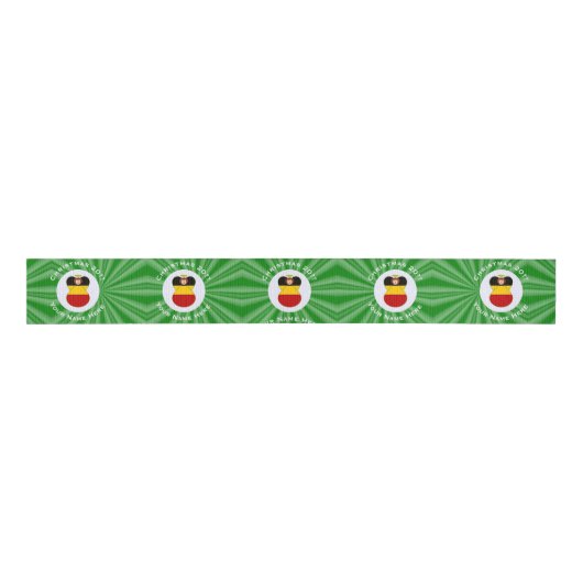 Duitse vlag kerst engel personaliseren grosgrain lint (Voorkant)