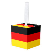 Duitse vlag kubus ornament (Voorkant hoekig)