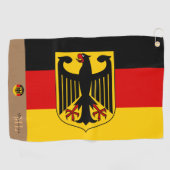 Duitse vlag, monogrammed Golf Deutschland Golfhanddoek (Horizontaal)