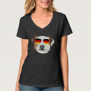 Duitse Vlag Parson Russell Terrier Hond Duitsland T-shirt