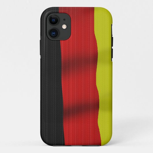 Duitse vlag patriottische telefoonzaak Case-Mate iPhone case (Achterkant)