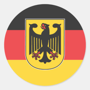 Duitse vlag ronde sticker