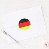 Duitse vlag ronde sticker (Envelop)