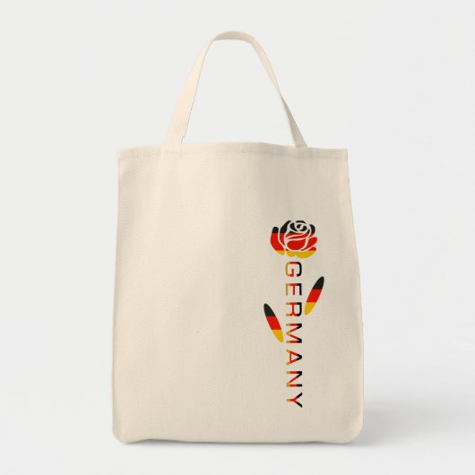 Duitse Vlag Roos Tote Bag (Voorkant)