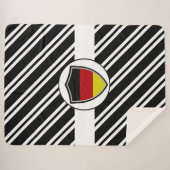 Duitse vlag sherpa deken (Voorkant (horizontaal))
