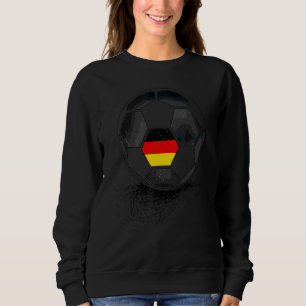 Duitse Vlag Voetbal Fan Voetbal Bal Steun Trui