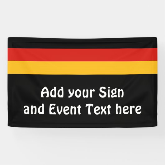 DUITSE VLAGKLEUREN + uw ideeën Spandoek (Horizontaal)