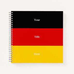 Duitse vlagkleuren zwart rood goud op maat notitieboek