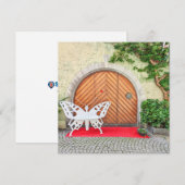 Duitse vlinderdeur feestdagenkaart (Voorkant / Achterkant)