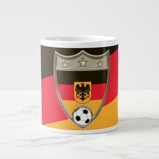 Duitse Voetbal 20oz. Grote Koffiekop (Voorkant)