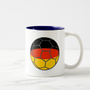 Duitse voetbal vlag tweekleurige koffiemok