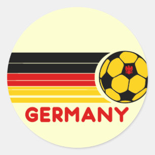 Duitse Voetbalsticker Ronde Sticker