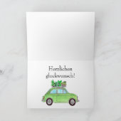 Duitse vogelretro Fiat 500 Kaart (Binnen)