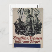 Duitse vrouwen, work_Propaganda Poster Briefkaart (Voorkant / Achterkant)