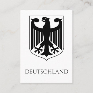 Duitse Wapen Deutschland Zwart en Wit Visitekaartje