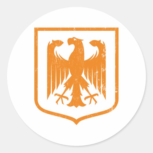 Duitse wapenschild Eagle - Deutschland Ronde Sticker (Voorkant)