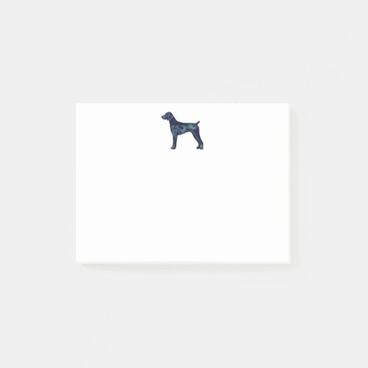 Duitse waterverf Shorthaired Pointer Black Post-it® Notes (Voorkant)