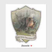 Duitse Wirehaire Pointer, Boar Hunting Sticker (Vel)