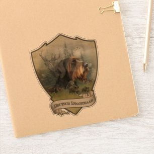 Duitse Wirehaire Pointer, Boar Hunting Sticker