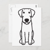 Duitse Wirehaire Pointer Dog Cartoon Briefkaart (Voorkant / Achterkant)