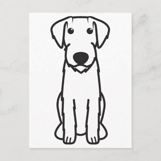 Duitse Wirehaire Pointer Dog Cartoon Briefkaart (Voorkant)