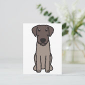 Duitse Wirehaire Pointer Dog Cartoon Briefkaart (Staand voorkant)