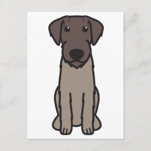 Duitse Wirehaire Pointer Dog Cartoon Briefkaart