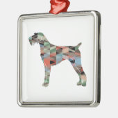 Duitse Wirehaire Pointer Geo Silhouette Pset Metalen Ornament (Links)
