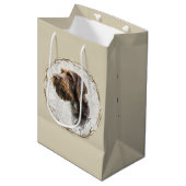 Duitse Wirehaire Pointer Medium Gift Bag Cadeauzakje (Voorkant Gekanteld)