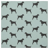 Duitse Wirehaire Pointer Silhouettes patterned Stof (Swatch)