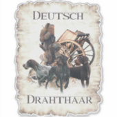 Duitse Wirehaire Pointer sticker (Voorkant)